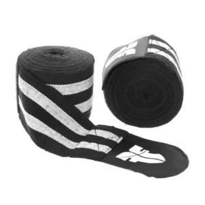 fighter handwraps black/white, band f white