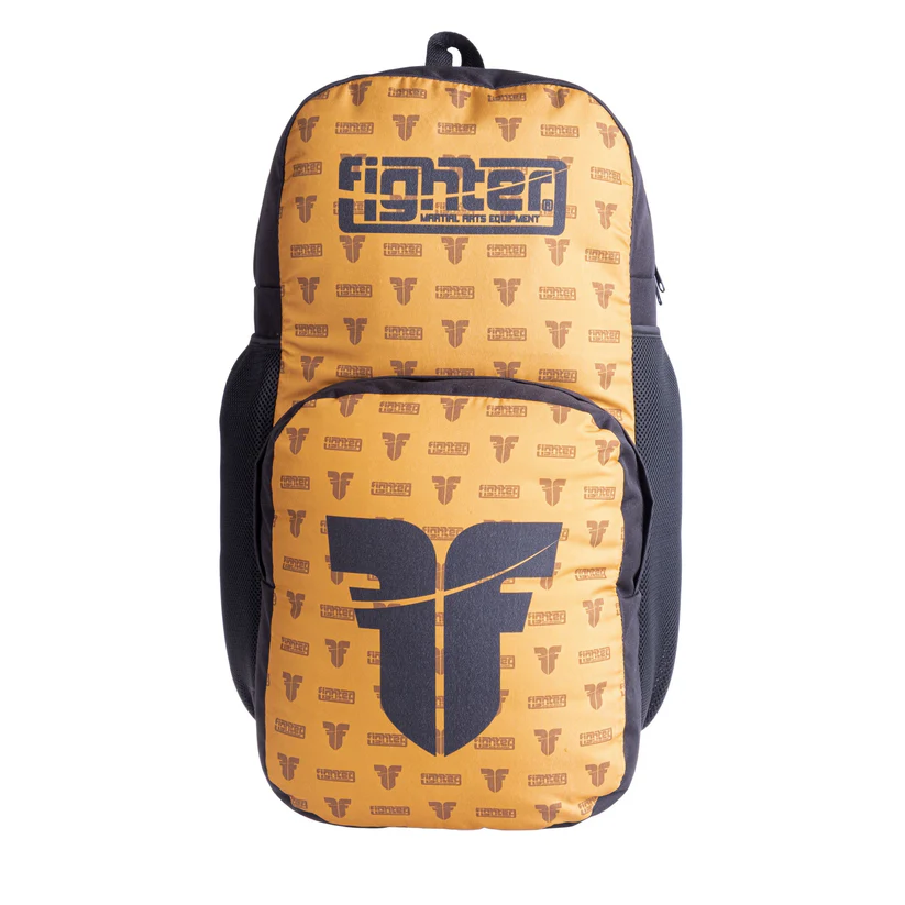 fighter squad training backpack – brown logo fighter squad training backpack – brown logo