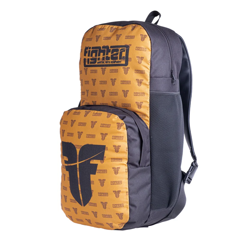 fighter squad training backpack – brown logo fighter squad training backpack – brown logo