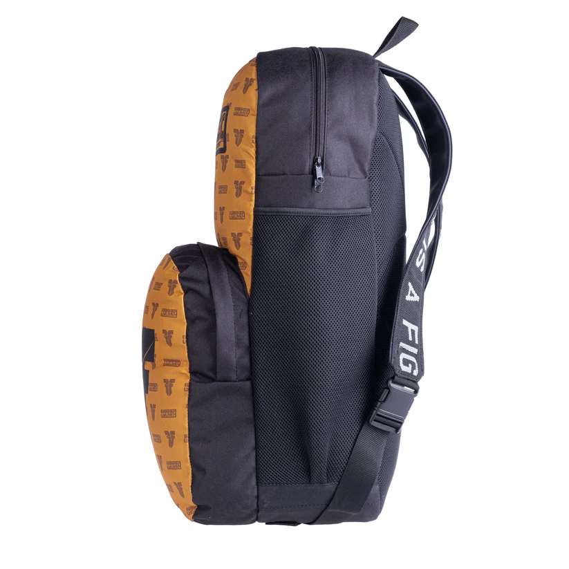 fighter squad training backpack – brown logo fighter squad training backpack – brown logo